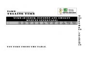 English worksheet: telling time for beginners (very easy to follow)