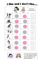 Sports and hobbies : likes and dislikes ( synonym expressions ) - ESL  worksheet by Patou
