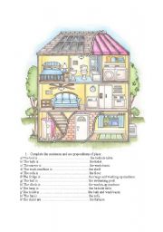 English Worksheet: Prepositions of place