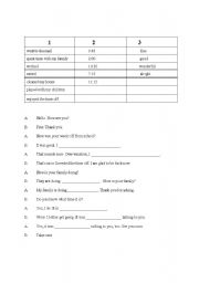English worksheet: Converation about your weekend...beginners