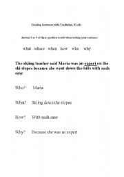 English worksheet: Writing Vocabulary Sentences