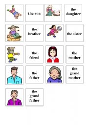 English Worksheet: family memory