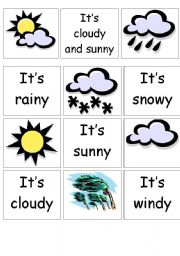 English Worksheet: weather memory