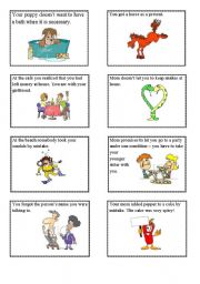 English Worksheet: Imagine the situation! 