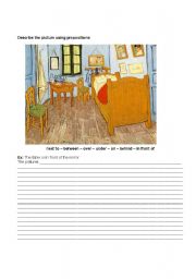 English Worksheet: Van Goghs room