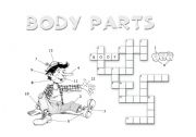 English Worksheet: Body parts crossword