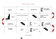 English Worksheet: halloween board game