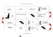 English worksheet: halloween board game