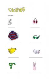 English worksheet: clothes