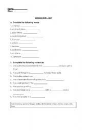 English Worksheet: london