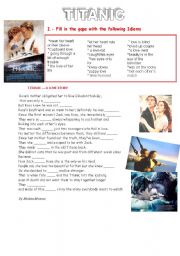 English Worksheet: TITANIC idioms of love