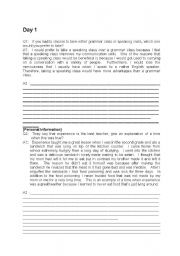 ESPT Speaking and Exercise Worksheets