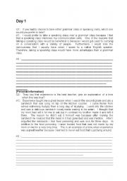 English Worksheet: ESPT Speaking and Exercise Worksheets