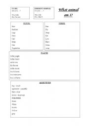 English Worksheet: What animal am I