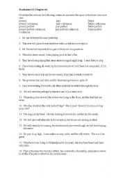 English Worksheet: presen continuous