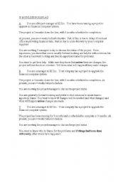 English Worksheet: If & Unless practice - Business scenario 