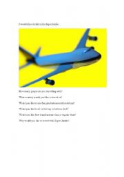 English Worksheet: Air Travel Conversation Card