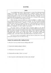 English Worksheet: SHOPPING