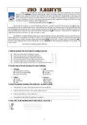 English Worksheet: READING