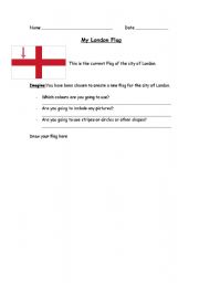 English worksheet: My London Flag