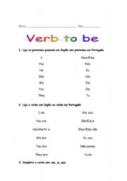 English Worksheet: verb to be