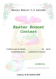 Easter Contest  Certificate
