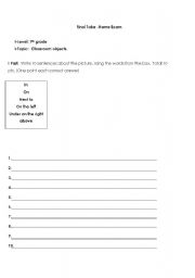 English worksheet: Exam for different levels!!