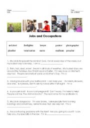 Jobs and Occupations:  Guessing With Clues