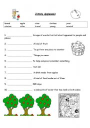 English Worksheet: Johnny appleseed