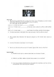 English Worksheet: I, Robot Worksheet