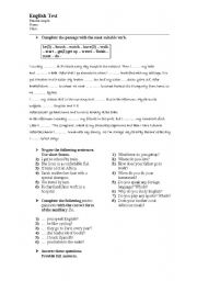 English Worksheet: Present Simple