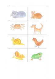 English worksheet: animal memory 1