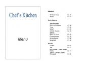 English Worksheet: Chefs kitchen