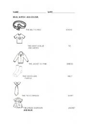 English Worksheet: CLOTHES