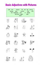 English Worksheet: Adjectives Matching