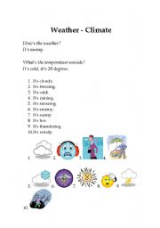 English Worksheet: Weather