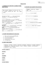 English Worksheet: TO BE  REVISION