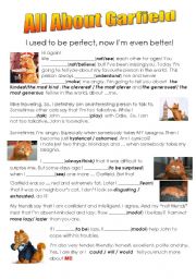 English Worksheet: Grammar with Garfields story!