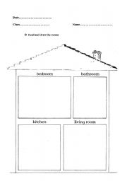 English Worksheet: rooms