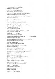 English Worksheet: tenses 