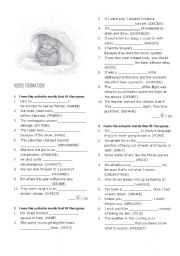 English Worksheet: Word formation 3