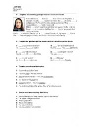 English Worksheet: The Verb To Be (present)