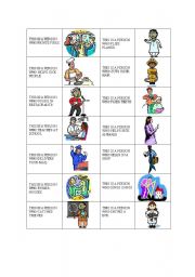 English Worksheet: JOBS & OCCUPATIONS DOMINO