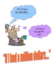English Worksheet: If I had a million dollars