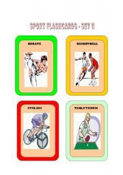 English worksheet: Sports Flashcard Part - 2