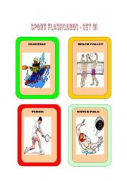 English worksheet: Sports Flashcard Part - 3