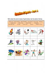 English worksheet: Branches of Sport Part -2