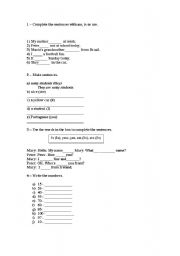 English worksheet: ingls for beginners