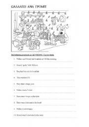 English Worksheet: Wallace and Gromit