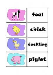 English worksheet: Farm animals flashcards